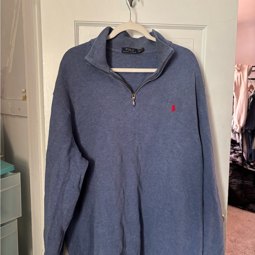 XXL Polo by Ralph Lauren Men's Blue Zip-Up Sweater